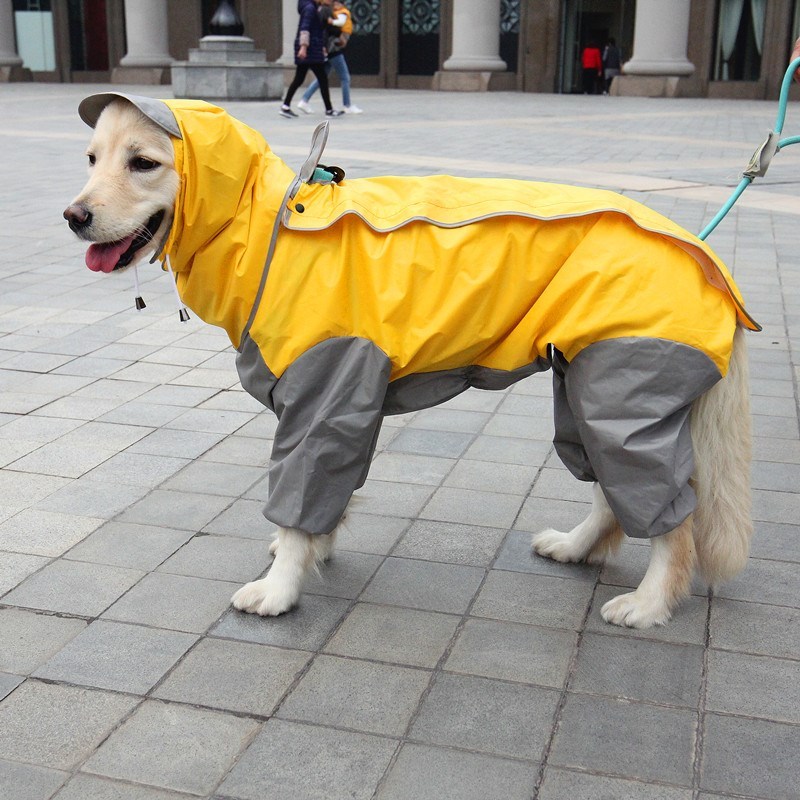 狗狗雨衣四脚装大型犬金毛哈士奇萨摩耶防水全包雨披大狗秋冬衣服