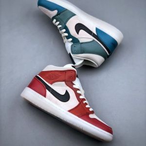 耐克(NIKE)女鞋 AJ1 Mid中帮篮球鞋 时尚潮流休闲百搭 缓震透气舒适篮球鞋女BQ6472-105