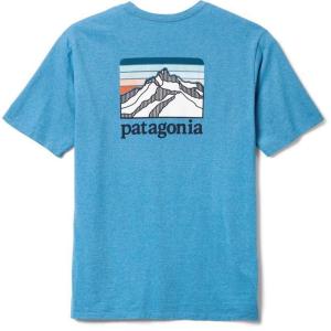 巴塔哥尼亚Patagonia 男子 Line Logo Ridge 夏季短袖 透气舒适休闲 户外运动速干T恤男