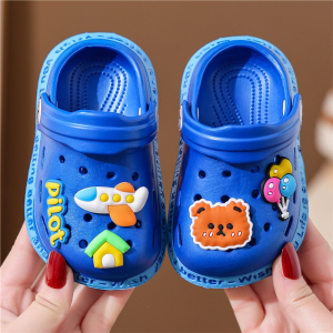 智扣儿童拖鞋夏季男童1-3岁2婴幼儿小孩洗澡宝宝凉拖鞋女童洞洞鞋