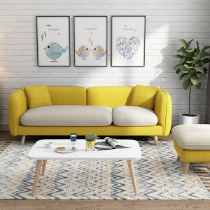 定制北欧沙发小户型组合现代简约双人古达三人整装客厅乳胶布艺沙发可拆洗