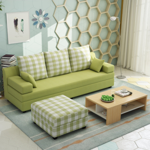 小户型布艺沙发客厅组合简约出租房特价便宜3/1.8米长三人布沙发