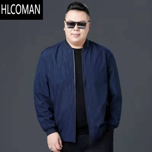 HLCOMAN加肥加大宽松男装肥佬中老年爸爸男胖子休闲夹克大码外套