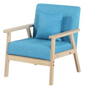 北欧布艺闪电客沙发小户型单人沙发椅简易双人卧室小沙发客厅 网红款