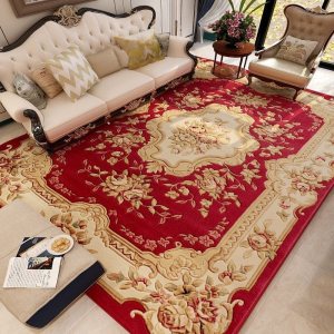 家柏饰(CORATED)欧式美式地毯简约古典新中式客厅茶几卧室床边地垫大面积满铺