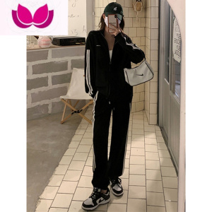 七斓减龄洋气时尚运动套装女学生韩版宽松卫衣休闲套跑步服