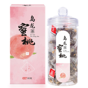 雅丽百花缘 蜜桃乌龙茶80g(20包)三角包袋泡茶 桔茶