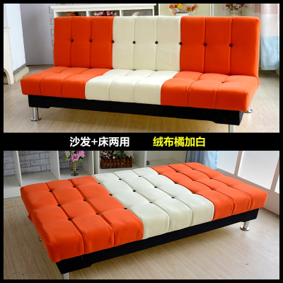法耐(FANAI)PU皮油蜡皮艺小户型沙发双人三人两用多功能可折叠简易沙发床