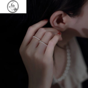 JiMi温柔珍珠戒指女小珠高级感小众设计时尚个食指指环甜美轻奢ins风