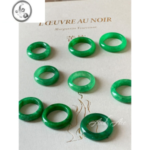 JiMi回馈价翡翠c级绿色干青戒指叠带气质复古小众高级指环女