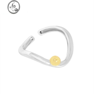 JiMi原创小众设计款S925银银戒指女简约高级几何线条荷叶边开口指环新