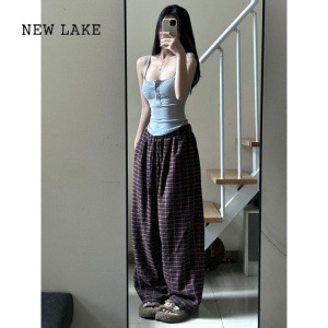 NEW LAKE美式辣妹灰色小吊带背心女夏季内搭外穿修身显瘦短款无袖t恤上衣