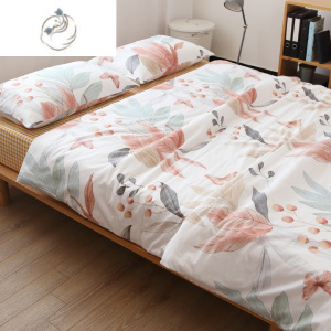舒适主义海棠美式欧式风植物森系床单被套被罩床笠可定做三四件套