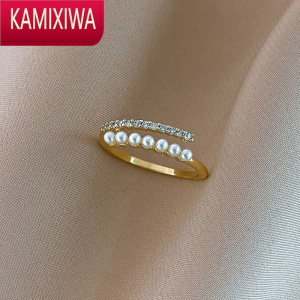 KAMIXIWA小众时尚高级感女个性食指指环ins潮网红冷淡风轻奢设计素圈戒指