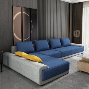 北欧布艺沙发乳胶大小户型客厅科技布简约现代可拆洗整装家具组合