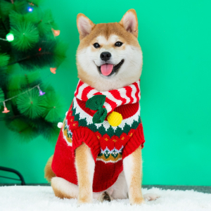 狗狗衣服秋冬米妮保暖圣诞毛衣柴犬法斗泰迪柯基中小型犬宠物冬装棉衣