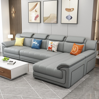 曼莎佳人现代简约布艺沙发大户型客厅贵妃乳胶沙发组合科技布沙发 B03