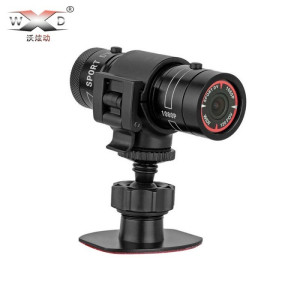 F9摄像机广角防水运动摄像头高清手电筒摄像机自行车头盔记录摄像头
