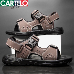 [线下专柜同款]卡帝乐鳄鱼(CARTELO)2023夏季新款凉鞋男休闲运动凉拖鞋男士沙滩鞋