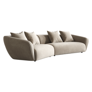 法依兰baxter科技布艺沙发意式轻奢极简客厅小户型弧形异形设计师沙发