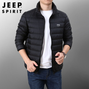 JEEP SPIRIT秋冬新款白鸭绒羽绒服男轻质帅气短款羽绒外套