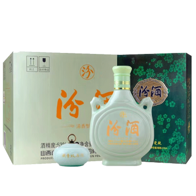 汾酒藏青双耳汾53度 475ml*6瓶装原箱 清香型白酒 2970