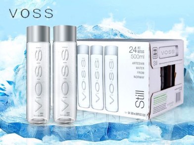 挪威进口 voss 芙丝饮用天然泉水(不含气)st 500ml*24 塑料瓶 深层