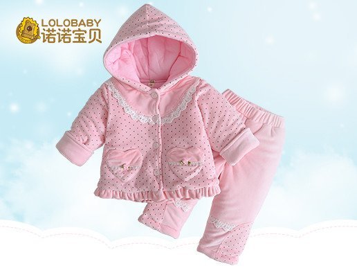 贝童装冬季新款套装 女宝宝冬装女童两件套婴