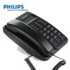 飞利浦(Philips)TD-2808 有绳话机 /普通家用/办公话机/来电显示/免电池/固定电话座机 (黑色)
