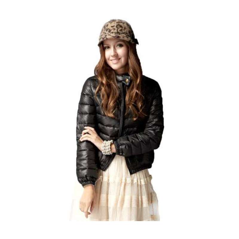 OLOMO欧莱诺轻便利落女款羽绒服黑色(女M)111880039048