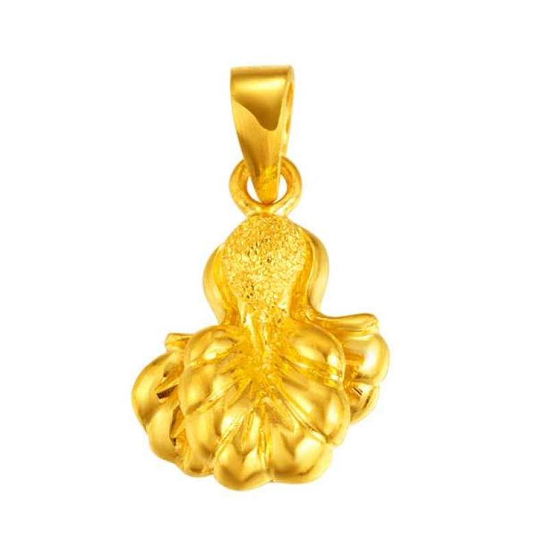 【翠绿首饰系列】翠绿首饰千足黄金吊坠-白菜图片,高清实拍图—苏宁易