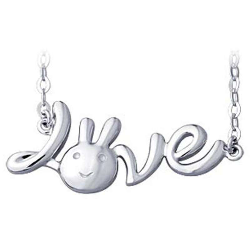 戴维尼 LOVE兔 白18K金项链