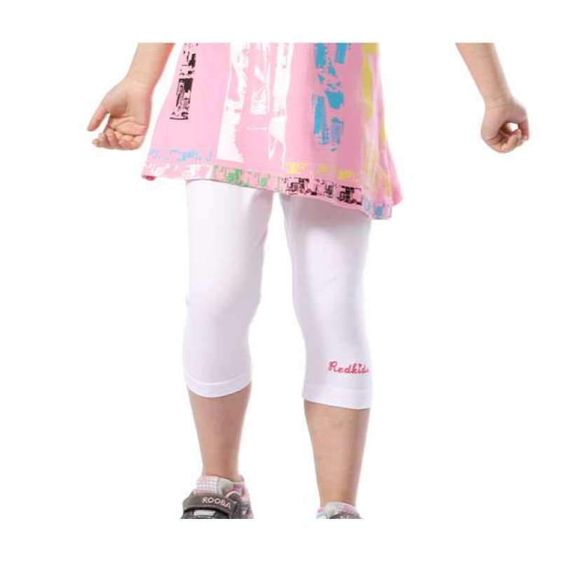 红孩儿REDKIDS女童针织打底七分裤RXF115089(白色160)