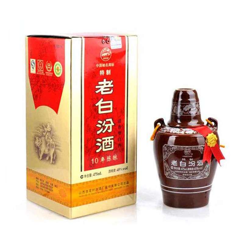 【苏宁超市】汾酒 老白汾10年 45度 475ml 单瓶装 清香型白酒（新老包装随机发货）