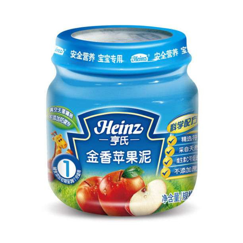 亨氏金香苹果泥118g*12瓶