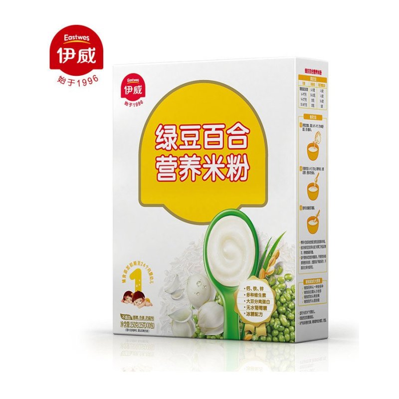 伊威(eastwes)绿豆百合营养米粉250g