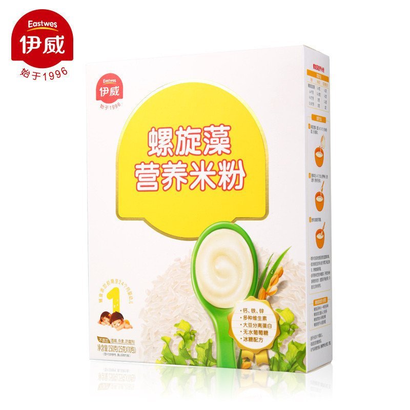 伊威(eastwes)螺旋藻营养米粉250g