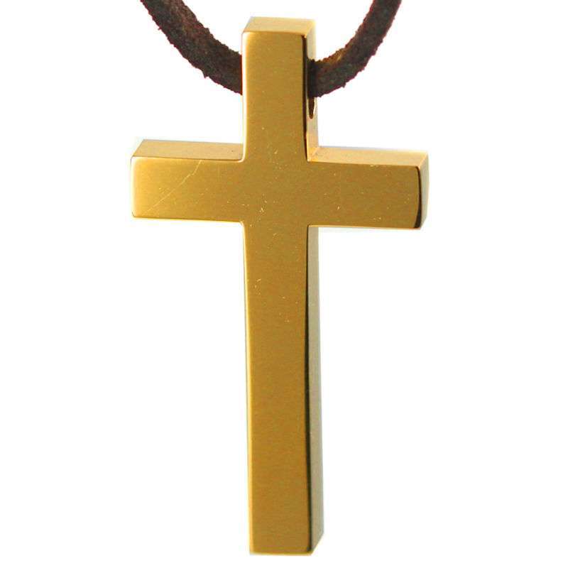 禾场尚腾 ltg十字架的爱 迦勒系列a款拉丁十字架项链(金色)