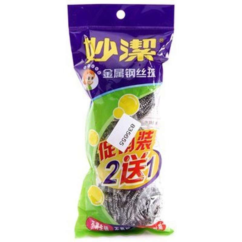 妙洁金属钢丝球2加1只装
