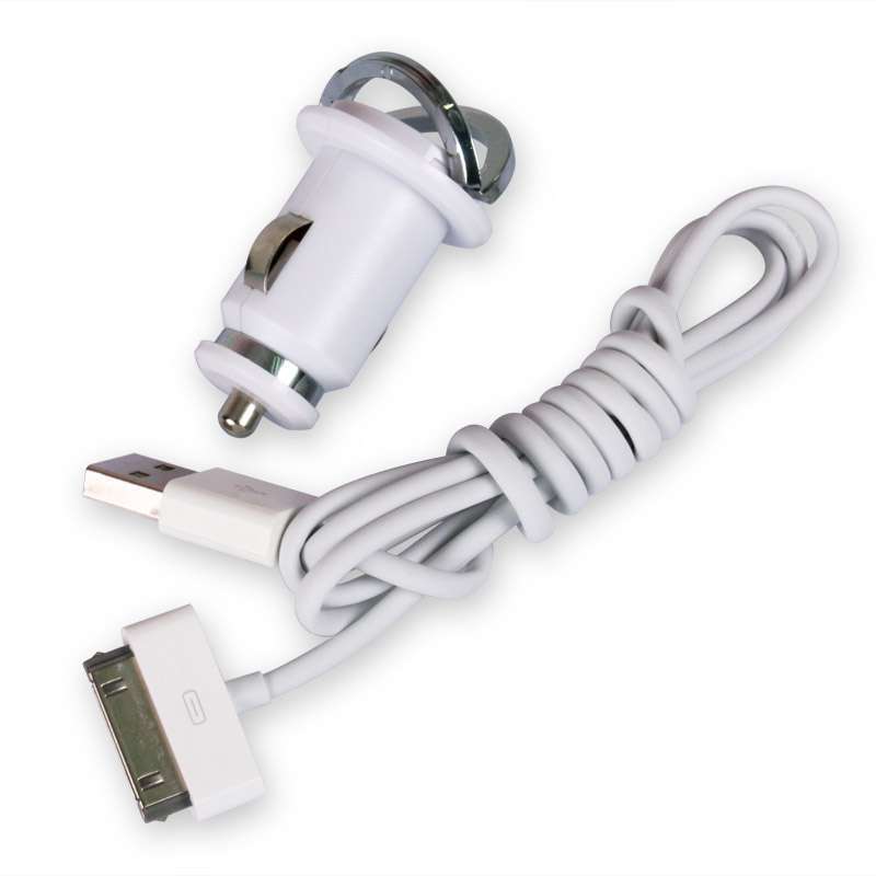 车德克 Mini iPhone车载充电器 DK-4302 白色