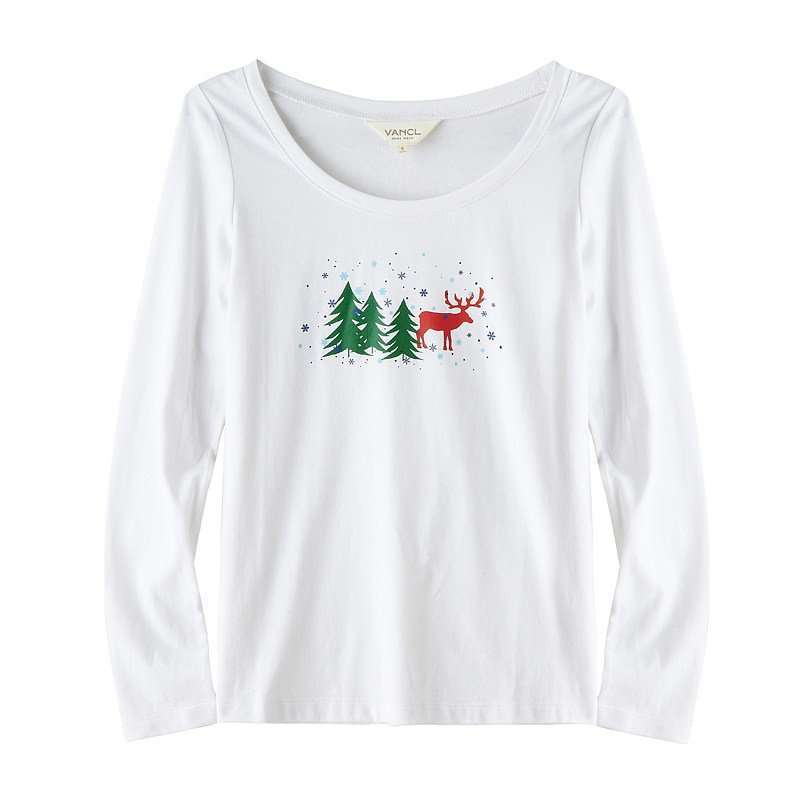 VANCL凡客诚品 情侣印花家居服（女款长袖） 白底印花 S