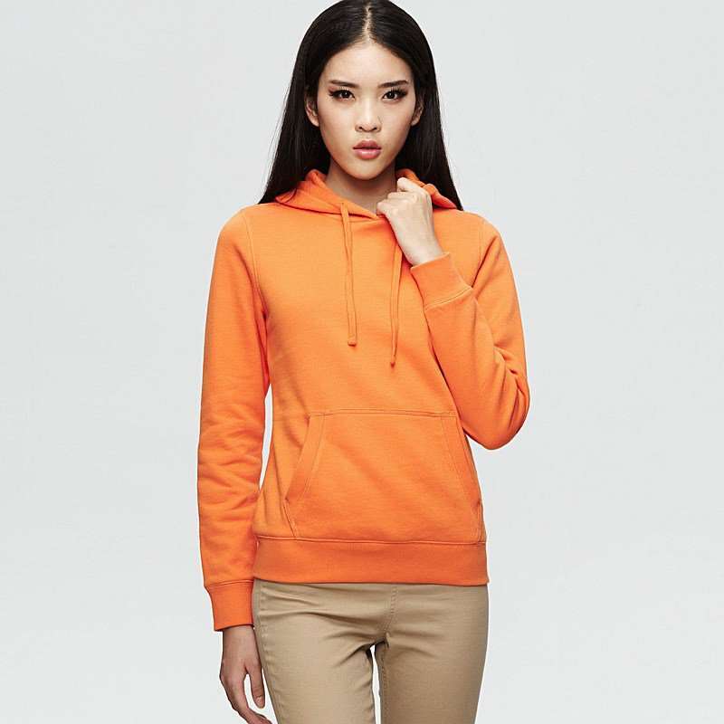VANCL凡客诚品 简约素色连帽套头卫衣(女款) 橙色 XL