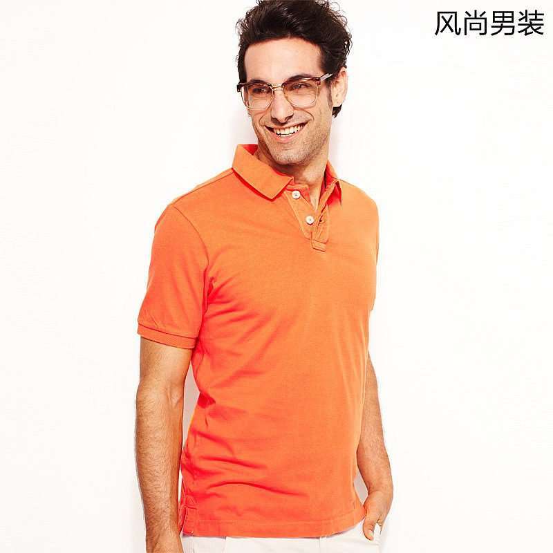 VANCL凡客诚品 深度水洗质感短袖POLO情侣款（男款） 橙色 M