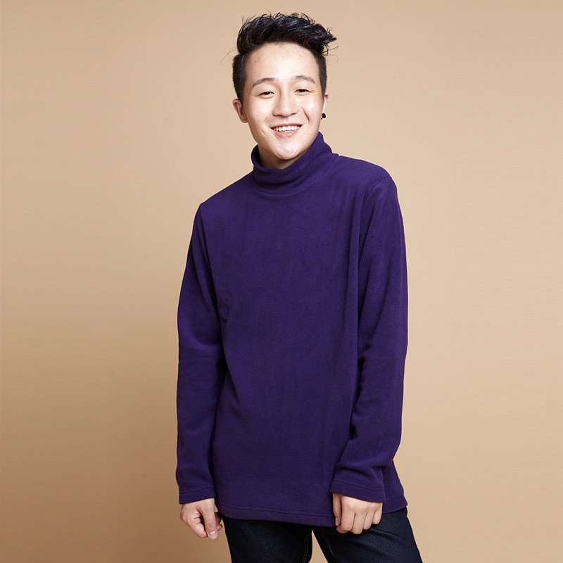VANCL凡客诚品 男装 摇粒绒经典高领T恤（A纯色） 暗紫色