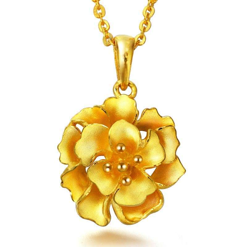 周生生 黄金(足金)花型套装吊坠 78711p (6.18克)