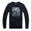 CAMEL骆驼户外休闲水洗棉男款宝蓝色卫衣2F09013 M