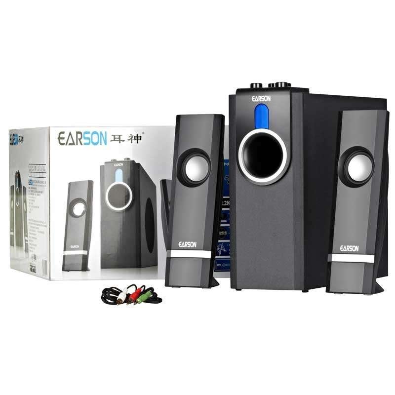 EARSON/耳神 ER2806多媒体电脑音箱笔记本台式音响低音炮木质2.1