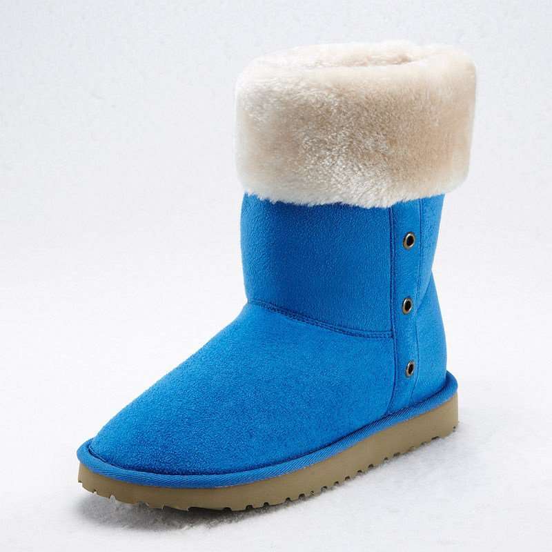 VANCL凡客诚品 雪融翻毛雪地靴8寸25206孔雀蓝40