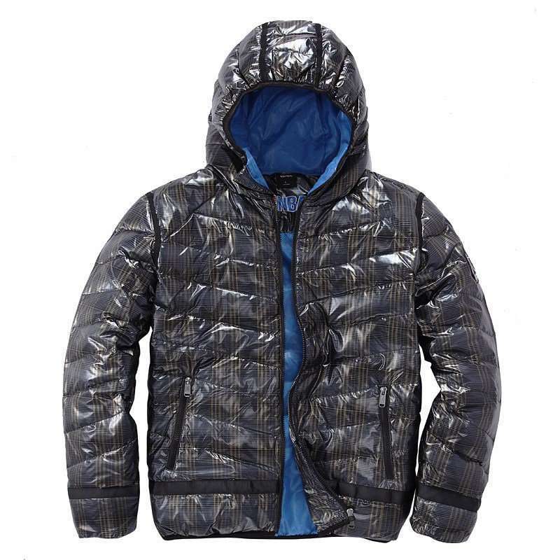 VANCL凡客诚品 男士NBA亮炫暗格羽绒服-永恒NBA32025浅灰色M