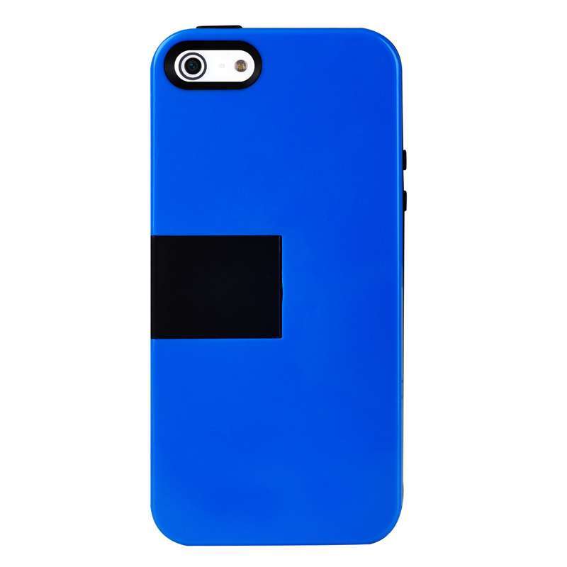 倍思(BASEUS)IPHONE5机器保护壳送膜(带支架)(蓝色)